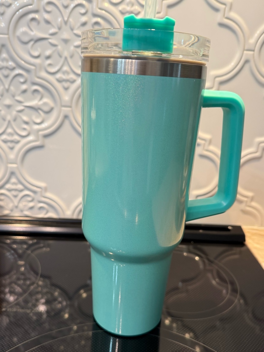 40 oz Metal Shimmer Tumbler With Handle GUC